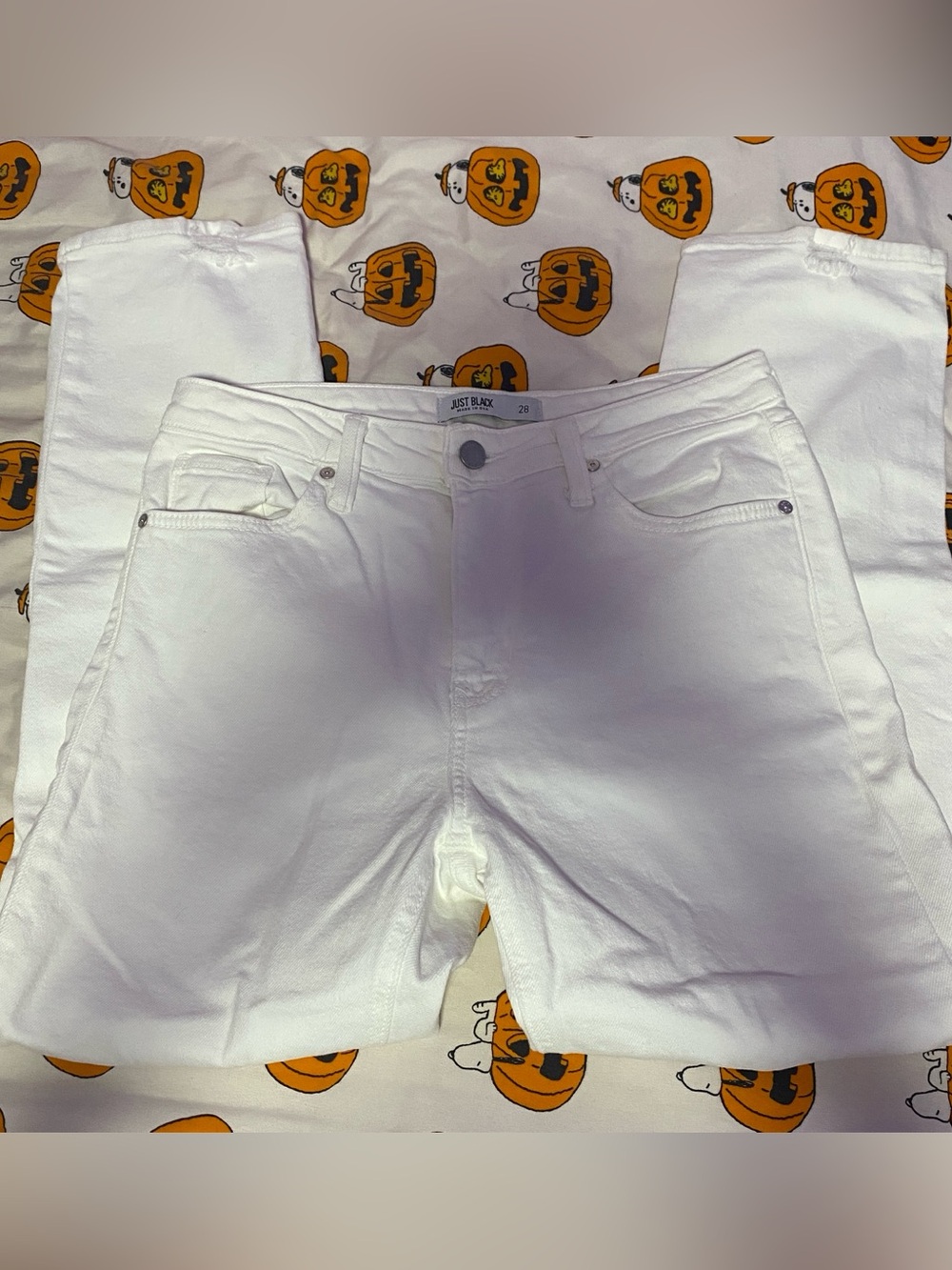Just Black Denim White Jeans